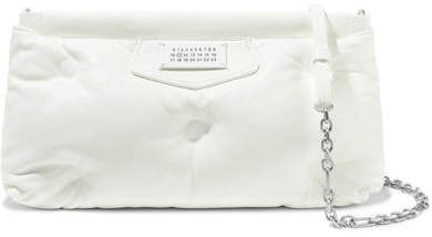 Glam Slam Leather Shoulder Bag - White