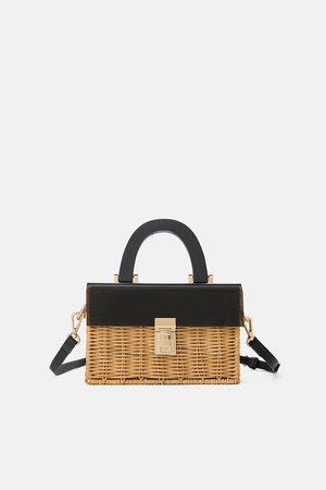PLAITED CITY BAG WITH METHACRYLATE FLAP-View all-BAGS-WOMAN | ZARA United Kingdom