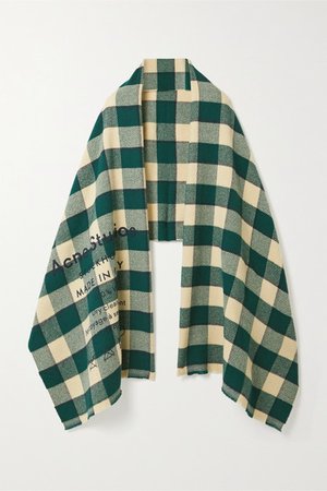 Acne Studios | Checked wool scarf | NET-A-PORTER.COM