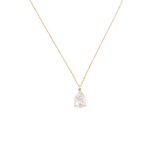 Women's Rhinestone Teardrop Pendant Chain Necklace - Gold/Clear - FOREVER 21 for $5.80 available on URSTYLE.com