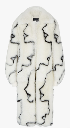 White shearling coat $17,500.00 | Fendi
