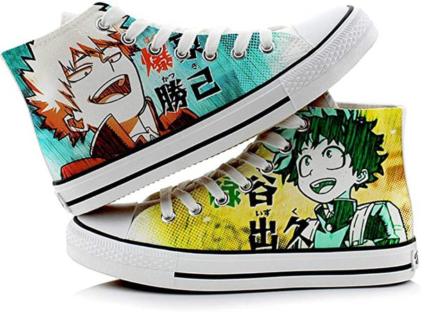 Amazon.com | My Hero Academia Izuku Midoriya Katsuki Bakugo Shoto Todoroki Cosplay Shoes Canvas Shoes Sneakers | Fashion Sneakers