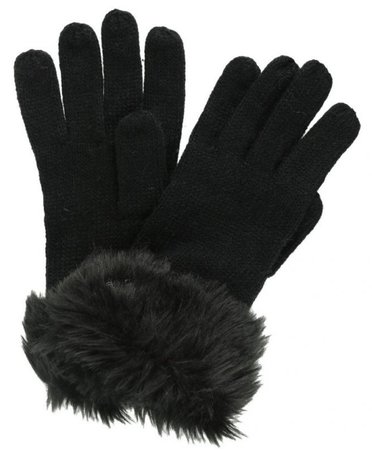 black fur lined gloves