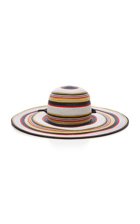 Martinique Striped Straw Sunhat by Yestadt Millinery