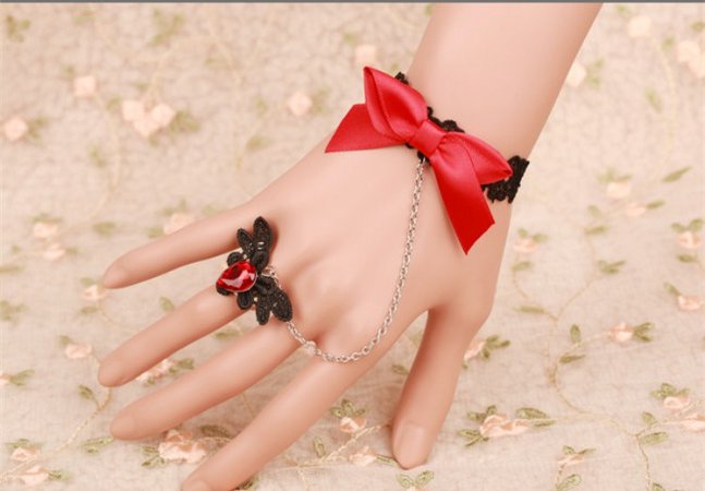 Google Image Result for https://www.my-lolita-dress.com/media/catalog/product/cache/1/image/650x/040ec09b1e35df139433887a97daa66f/r/e/red-bow-black-lace-lolita-handmade-bracelet-with-ring-ami-128-1.jpg