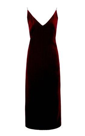 Satin-Crepe Midi Dress by Oscar de la Renta | Moda Operandi