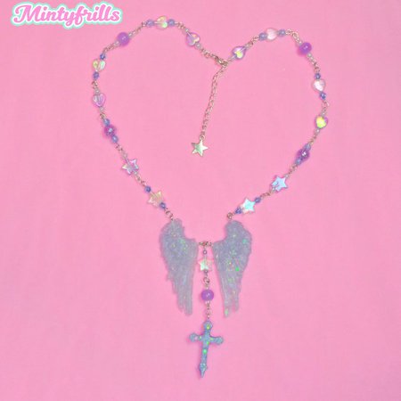 Lavender Angel Necklace | Etsy