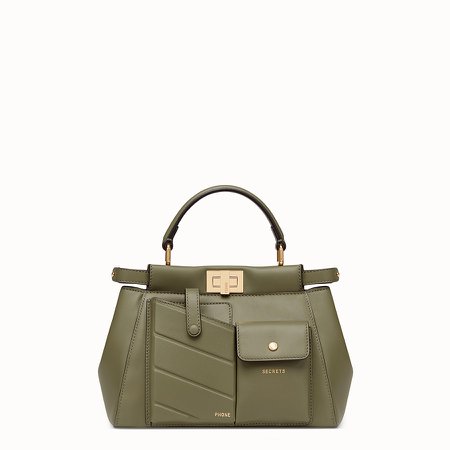 Green leather bag - PEEKABOO MINI POCKET | Fendi