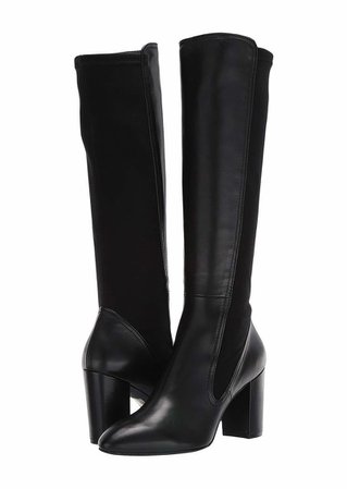Black suede tall square heel boots - Google Search