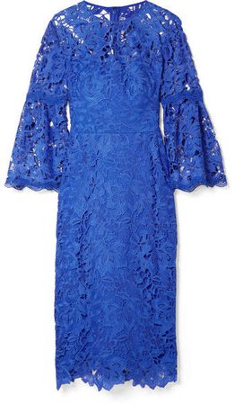 Guipure Lace Dress - Blue