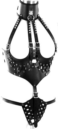 Amazon.com: LSCZSLYH Leather BDSM Bondage Waist Underwear Chastity Belts Women Open Breast Bra with Spiked Collar SM Toys (Color : Black) : Health & Household