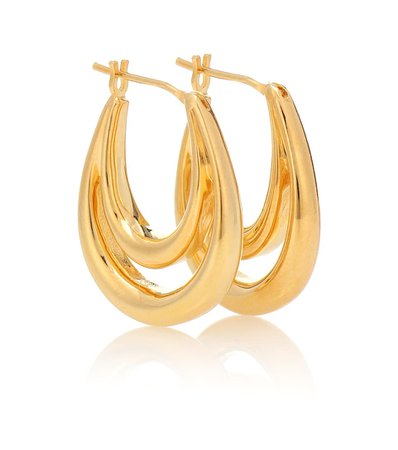 SOPHIE BUHAI Large Blanche 18kt gold-plated hoop earrings