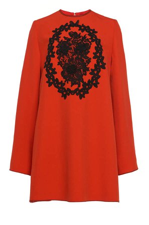 Lace Embroidered Mini Dress