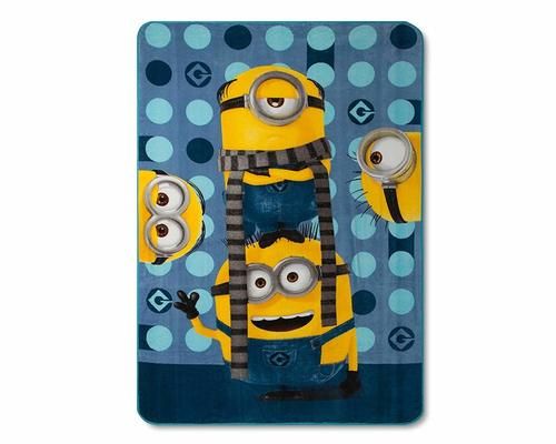 Despicable Me 3 Minions Yellow & Blue Bed Blanket (62"X90")