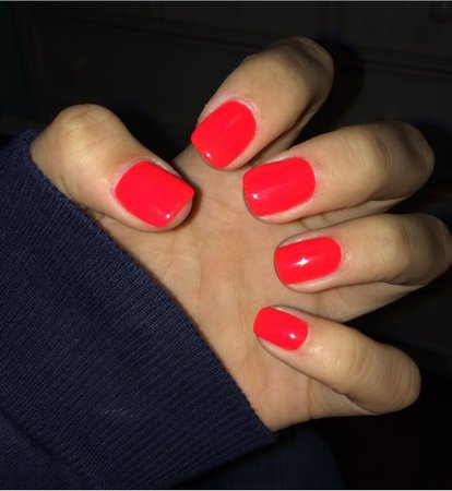 Bright Red Nails