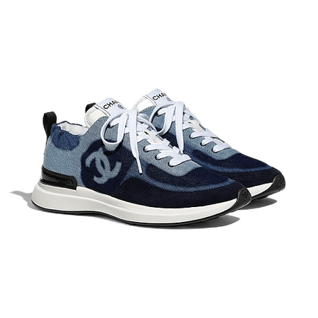 Blue Chanel sneakers