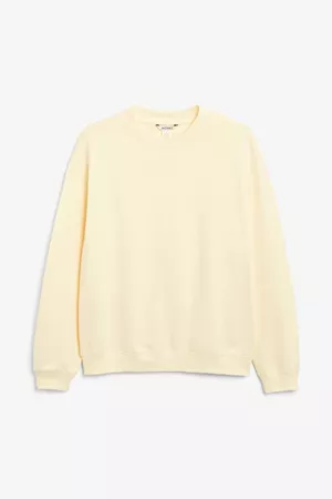 Loose-fit sweater - Light yellow - Sweatshirts & hoodies - Monki ES