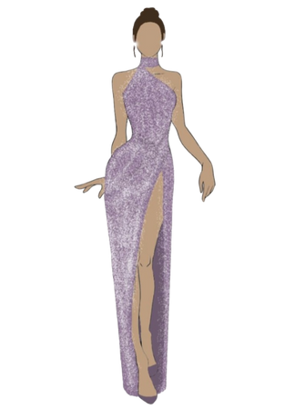 glam purple dress