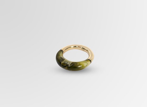 Small Horn Ring - Malachite - Dinosaur Designs US