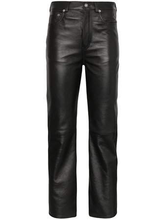 Saint Laurent straight-leg cropped trousers - Shop AW19 Online - Fast Delivery, Price