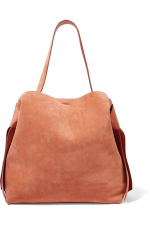 Acne Studios Musubi Maxi Knotted Suede Shoulder Bag In Brown | ModeSens