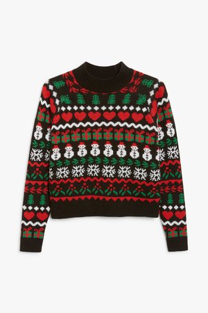 Holiday sweater - Black - Christmas jumpers - Monki