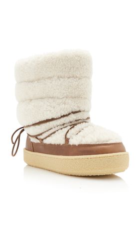 Zimlee Leather-Trimmed Fur Ankle Boots By Isabel Marant | Moda Operandi