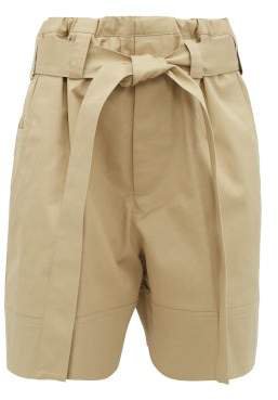 Colville - Tie Waist Cotton Twill Shorts - Womens
