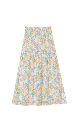 Long floral peasant skirt - Women's Just in | Stradivarius United States