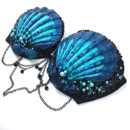 mermaid top shells dark blue - Google-søgning