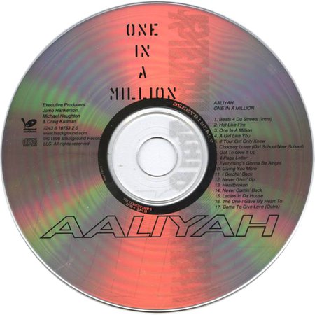 Carátula Cd de Aaliyah - One In A Million - Portada