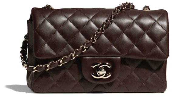 Chanel - MINI FLAP BAG Lambskin Brown