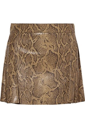 Chloé | Snake-effect leather mini skirt | NET-A-PORTER.COM