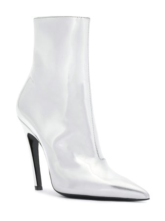 Balenciaga Silver Talon Mirror 80 Ankle Boots - Farfetch