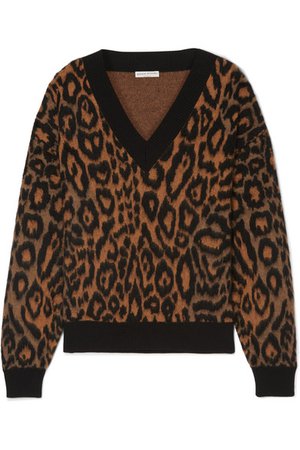 Sonia Rykiel | Leopard-jacquard wool-blend sweater | NET-A-PORTER.COM