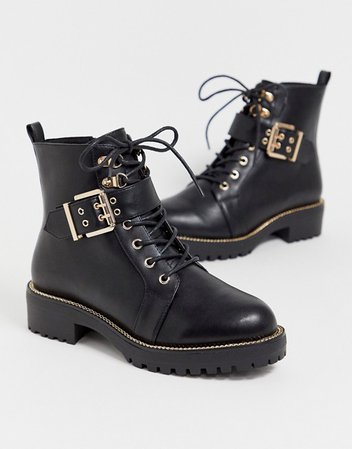 Черные ботинки на шнуровке для широкой стопы ASOS DESIGN Armour | ASOS