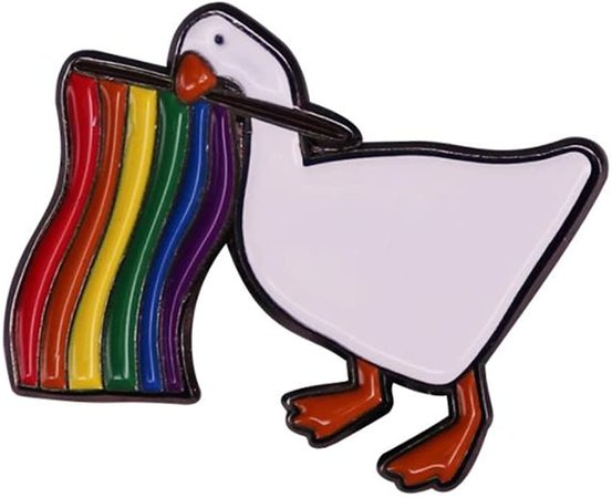 Amazon.com: LGBTQ Gay Pride Rainbow Flag Goose Enamel Pin Badge Jewelry for Dresses, Suits, Bags, Backpacks : Clothing, Shoes & Jewelry