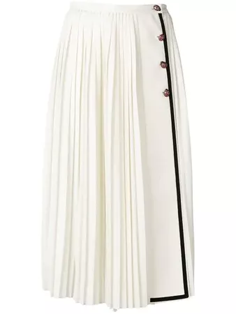 Gucci Pleated Midi Skirt - Farfetch