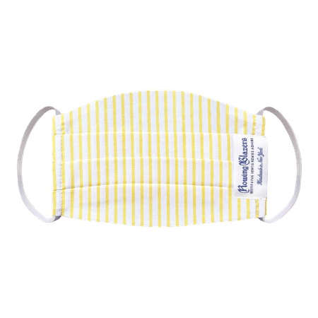 YELLOW CANDY STRIPE FACE MASK