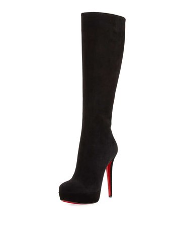 Christian Louboutin Bianca Botta Suede Red Sole Boot
