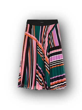 multicolor pleated skirt