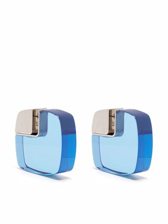 Jil Sander Clear square-shaped Earrings - Farfetch