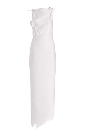 Asymmetric Flower-Adorned Maxi Dress By Coperni | Moda Operandi