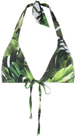 Plant Print Bikini Top