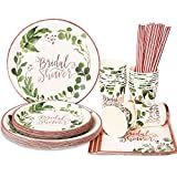 Amazon.com: Bridal Party Decorations Gold and Green Wedding Shower Plates and Napkins Party Supplies for Engagement Wedding the Bride-To-Be Bachelorette Party Favors, Serves 50 Guests : Home & Kitchen