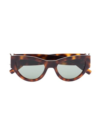 Saint Laurent Eyewear SLM94 tortoise-shell cat-eye frame sunglasses - FARFETCH