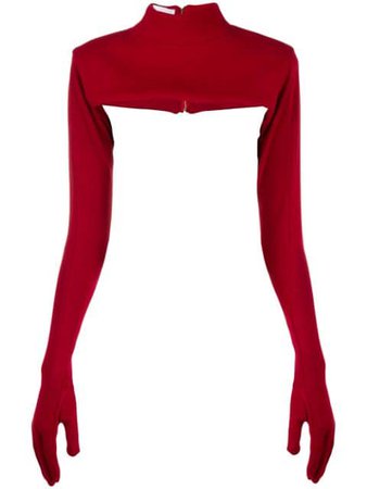 Atu Body Couture Glove Detail Top AT2010 Red | Farfetch
