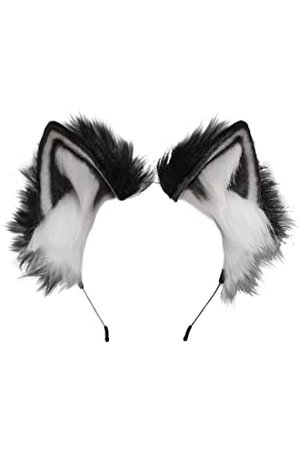 Amazon.com: HAOAN Handmade Faux Fur Fox Wolf Ears Headband Halloween Christmas Cosplay Party Costume Accessories : Clothing, Shoes & Jewelry