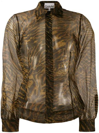 tiger print blouse