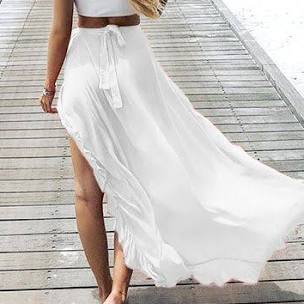 flowy beach skirt boho white vanilla - Google Search